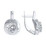 Серьги из серебра с фианитами (Арт.94023024)