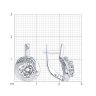 Серьги из серебра с фианитами (Арт.94023024)