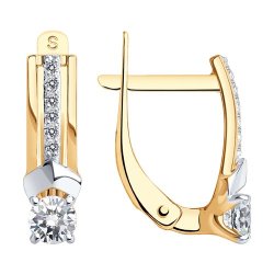 Серьги из золота с фианитами (Арт.027333)