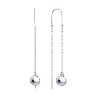 Серьги из серебра с шариками «Сферический блеск» SOKOLOV (арт.94023673)