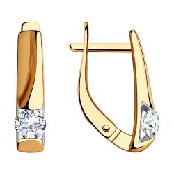 Серьги из золота с фианитами (Арт.028701)