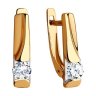 Серьги из золота с фианитами (Арт.028701)