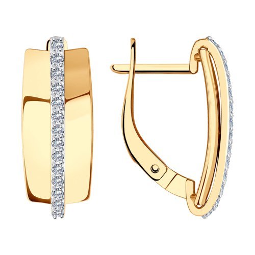 Серьги из золота с фианитами (Арт.029359)