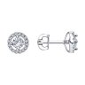Серьги из серебра с фианитами (Арт.94024436)