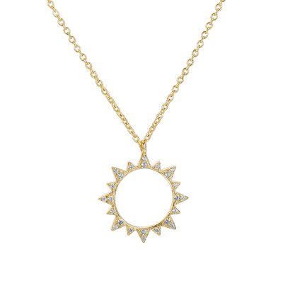 Ожерелье из серебра с фианитом (Арт.cz-n02871-x-l-x-x-w)