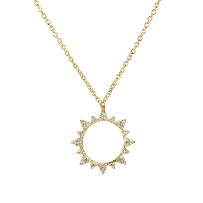 Ожерелье из серебра с фианитом (Арт.cz-n02871-x-l-x-x-w)