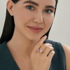 Кольцо серебряное с аметистом и фианитами «Сиреневое сияние» Соколов (арт.92014664)