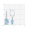 Серьги золотые пробы 585 с топазом (Арт.726953)