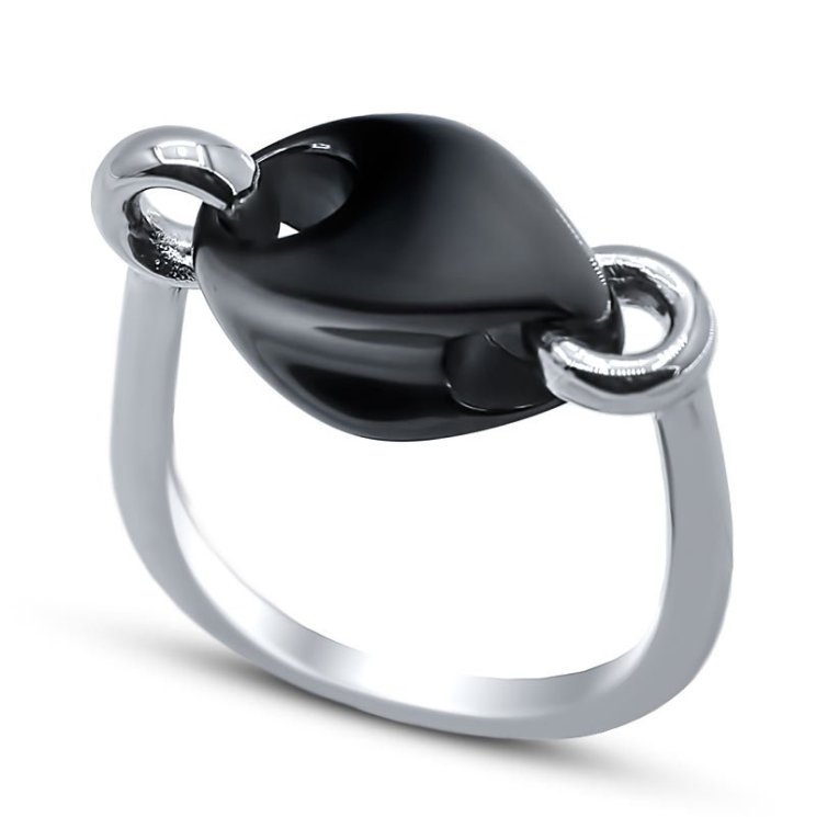 Кольцо Серебряные крылья (Арт.21sr2443b-130_keramika)