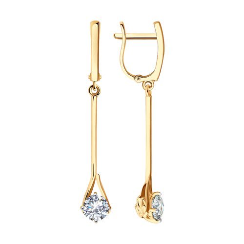 Серьги из золота с фианитами (Арт.029345)