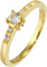Кольцо серебряное с кубическим цирконием «Bridal Gold Shine» Breuning (арт.41054032G)