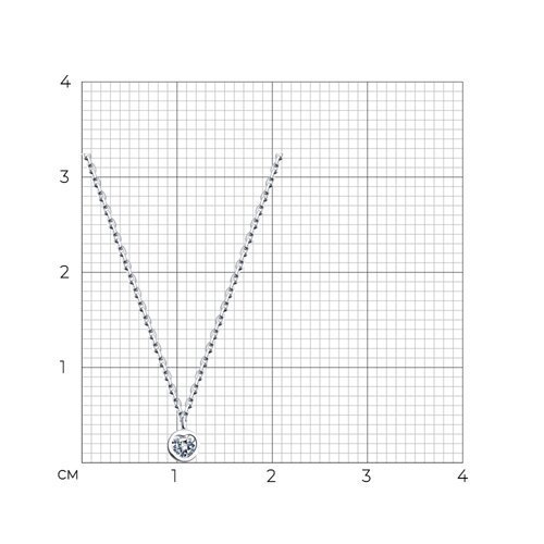 Колье из серебра с фианитом (Арт.94070053)