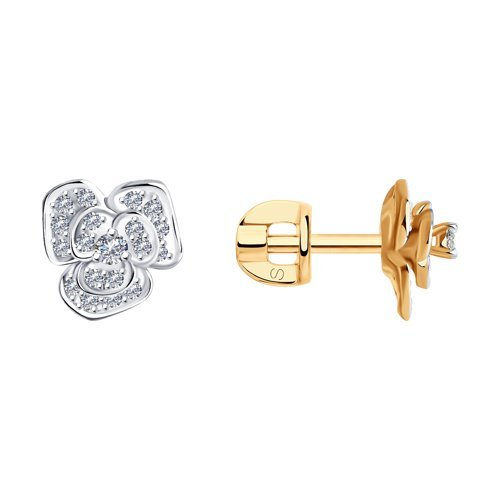 Серьги из золота с бриллиантами (Арт.1021191)