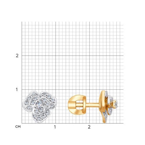 Серьги из золота с бриллиантами (Арт.1021191)