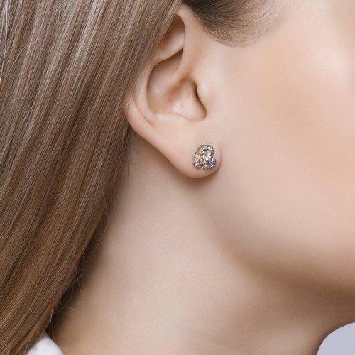 Серьги из золота с бриллиантами (Арт.1021191)