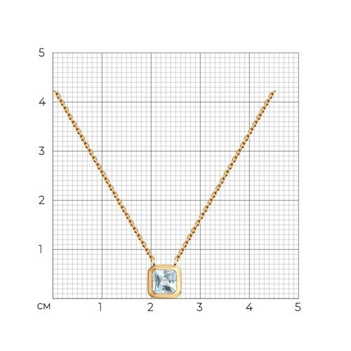 Колье золотое пробы 585 с топазом (Арт.770397)