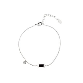 Браслет серебряный с керамикой и фианитом «Ceramic Line» Fresh Jewelry (арт.B01649)