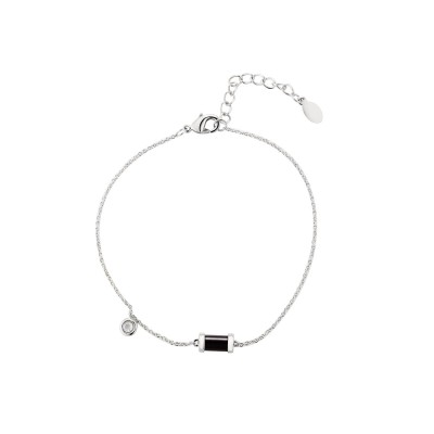 Браслет серебряный с керамикой и фианитом «Ceramic Line» Fresh Jewelry (арт.B01649)