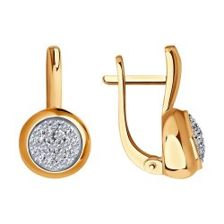 Серьги из золота с бриллиантами (Арт.1021776)