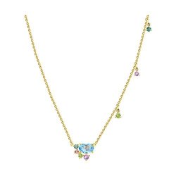 Колье золотое пробы 585 с миксом камней (Арт.770267-2)