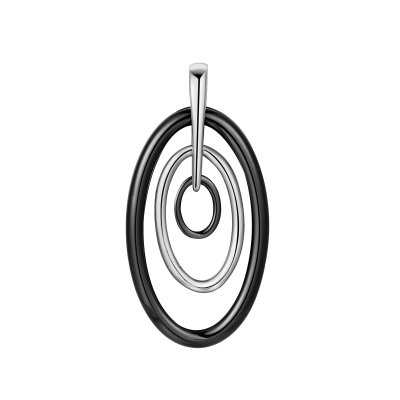 Кулон из серебра с керамикой (Арт.tc-p00045-b-w-x-x-x)