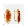 Серьги из серебра с янтарём (Арт.83020032)