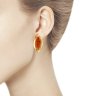 Серьги из серебра с янтарём (Арт.83020032)