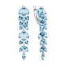 Серьги из серебра с топазами (Арт.94-321-02172-3)