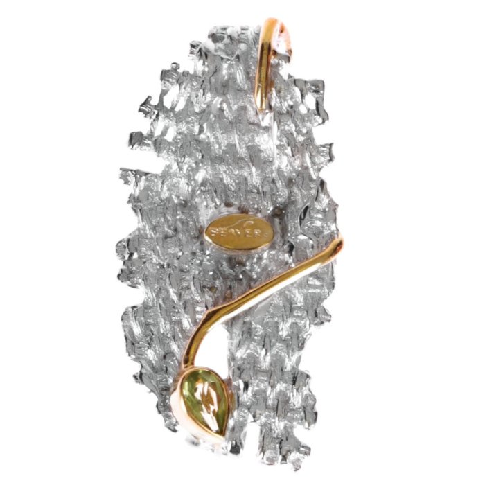 Серебряный кулон BEAVERS с хризолитом 3130h