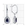 Серьги из белого золота с бриллиантами и сапфирами (Арт.2020995)