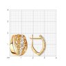Серьги из золочёного серебра с алмазной гранью (Арт.93-120-00638-1)
