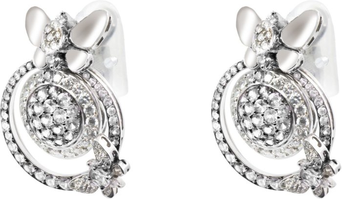 Серьги из белого золота с бриллиантом (Арт.er_5059_w00)