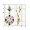 Серьги из золочёного серебра с фианитами (Арт.93020937)