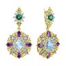 Серьги из золочёного серебра с фианитами (Арт.93020937)