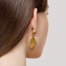 Серьги из золочёного серебра с фианитами (Арт.93020937)
