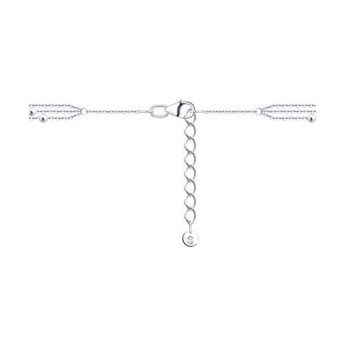 Браслет на кисть SOKOLOV «Сияние линий» из серебра 925 с фианитами (арт. 94051590)