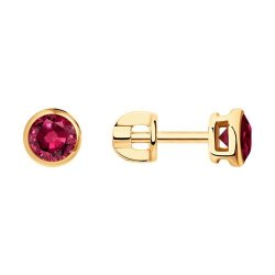 Серьги из золота с рубинами (Арт.4020708)