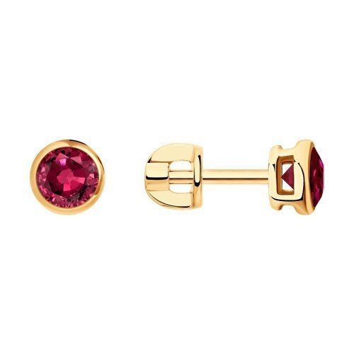 Серьги из золота с рубинами (Арт.4020708)