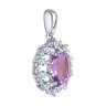 Подвеска из серебра с аметистом и фианитами (Арт.94-330-02042-3)