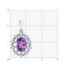 Подвеска из серебра с аметистом и фианитами (Арт.94-330-02042-3)
