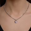 Колье из серебра с фианитом «Розовый акцент» Соколов (арт. 94071092)