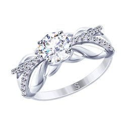 Кольцо из серебра с фианитами (Арт.94-110-01220-1)