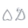 Серьги из серебра с фианитами (Арт.94026622)