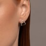 Серьги из серебра с фианитами (Арт.94026622)