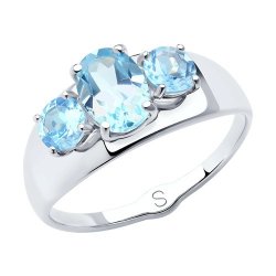 Кольцо из серебра с топазами (Арт.94-310-00556-1)