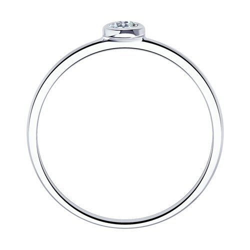 Помолвочное кольцо из серебра c фианитом (Арт.94010630)
