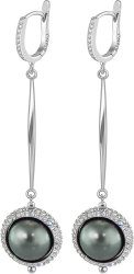 Серьги из серебра с жемчугом (Арт.ads-1-swk1-31-s)