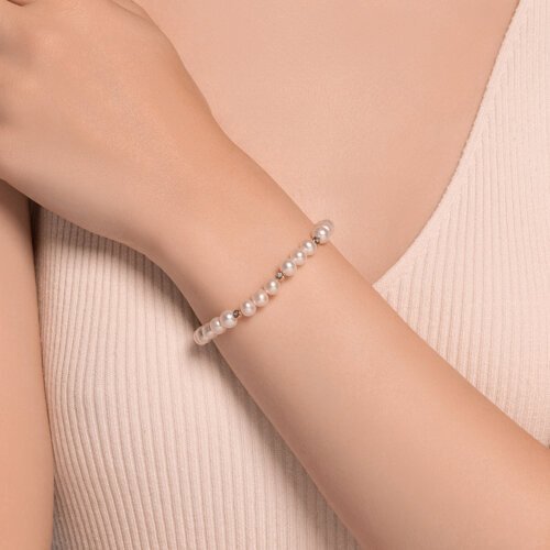 Браслет золотой пробы 585 с жемчугом (Арт.79-50007)