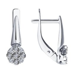Серьги из белого золота с бриллиантами (Арт.52-220-01297-1)