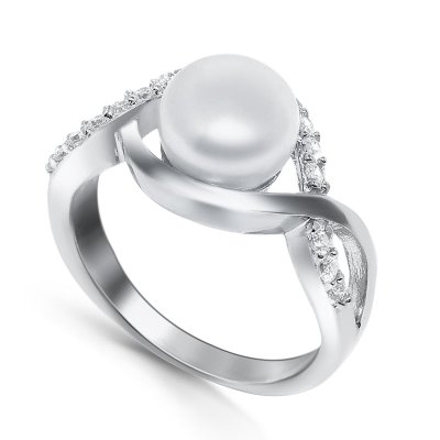 Кольцо Серебряные крылья (Арт.21qsibb00624a-19_zhemchugkult_kubcirkonii)